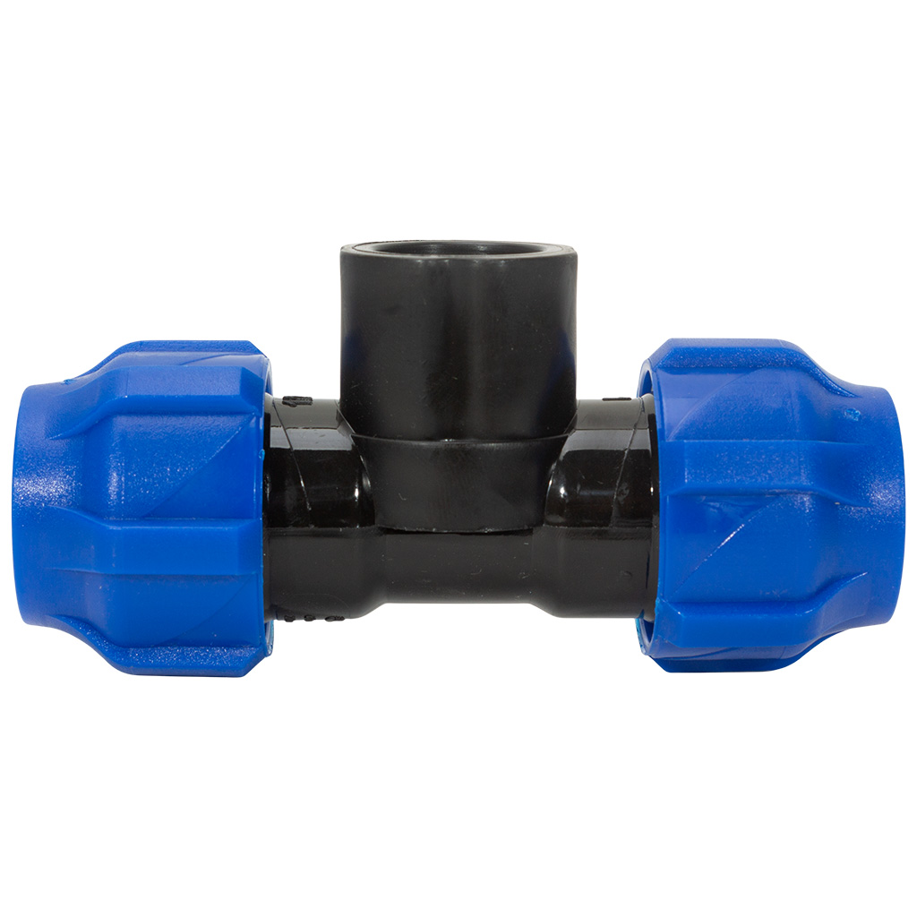 Тройник ПНД, ДУ20 х 1/2" х ДУ20, с внутренней резьбой