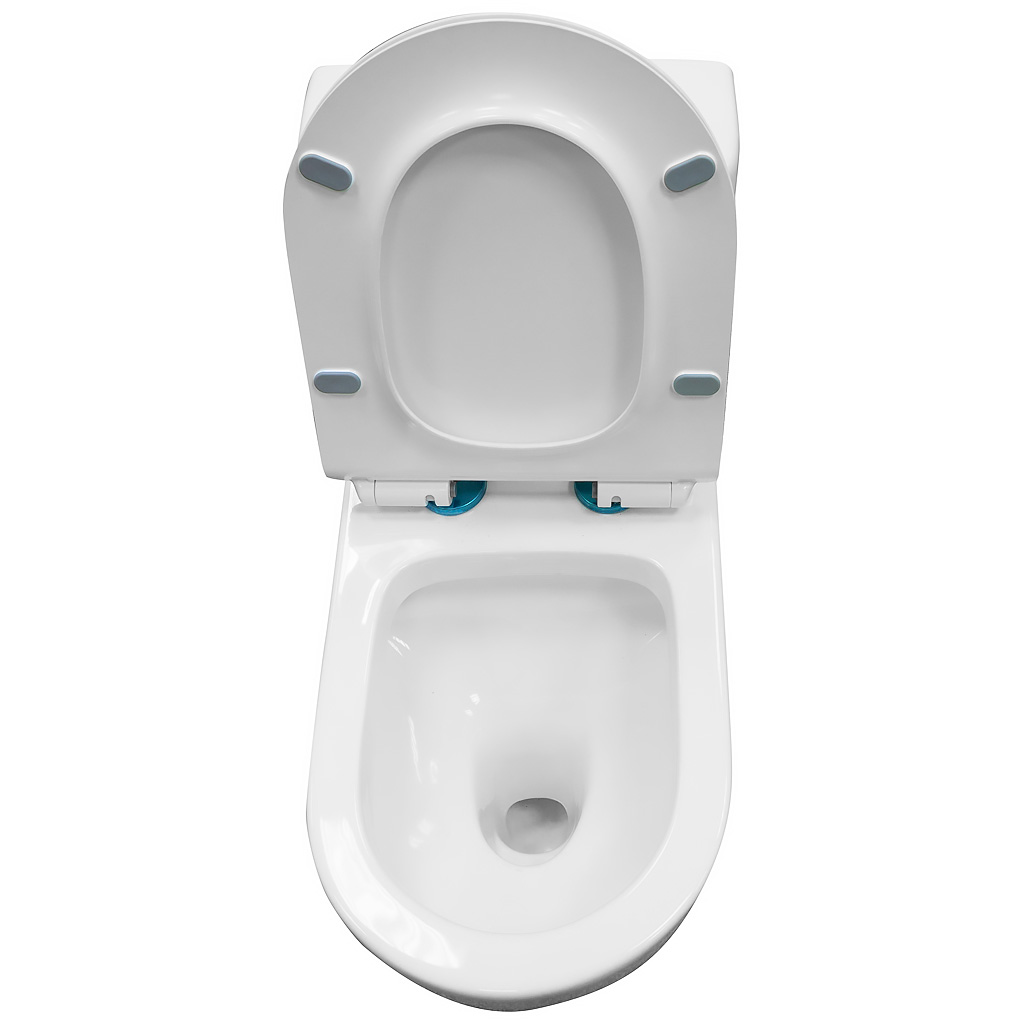 Унитаз-монолит Eva Gold SM9009, ободковый, 2-х режимный, выпуск горизонтальный