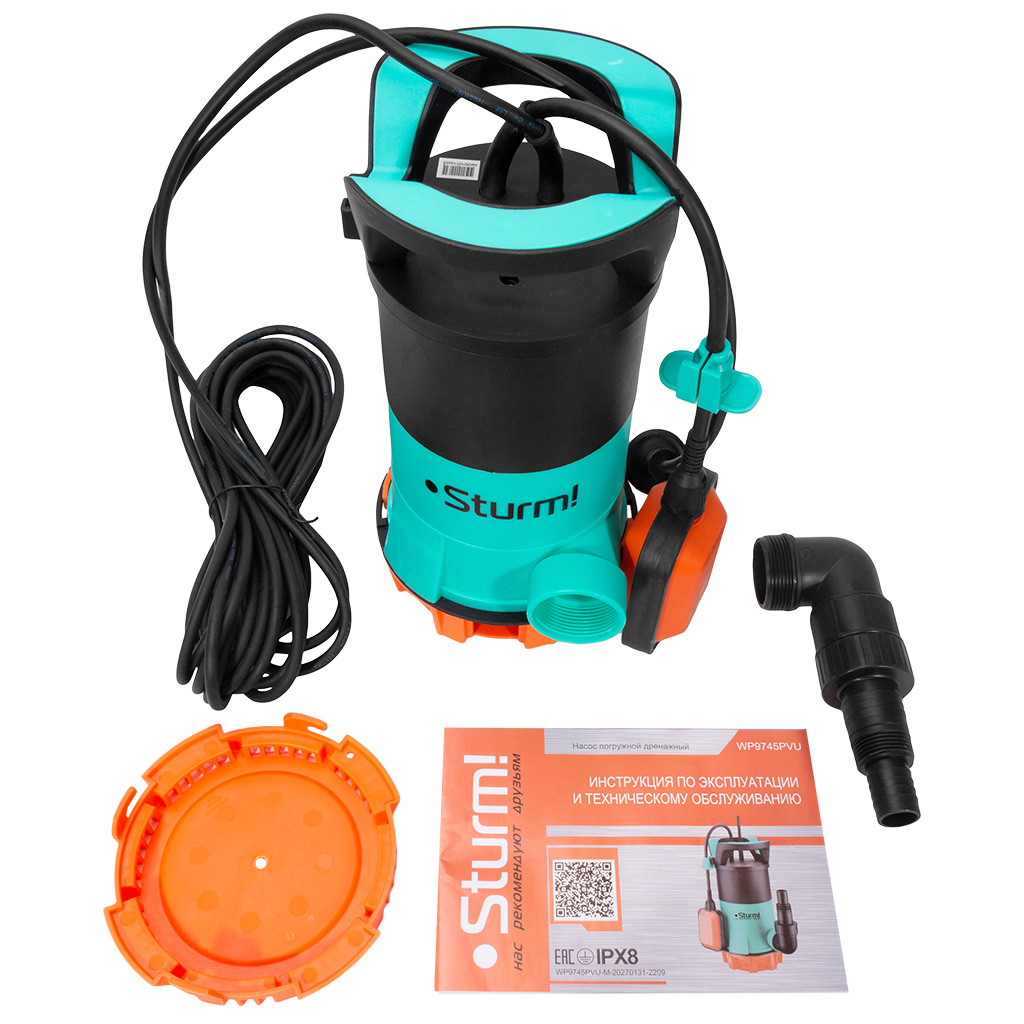 Насос дренажный Sturm! WP9745PVU, для чистой и грязной воды
