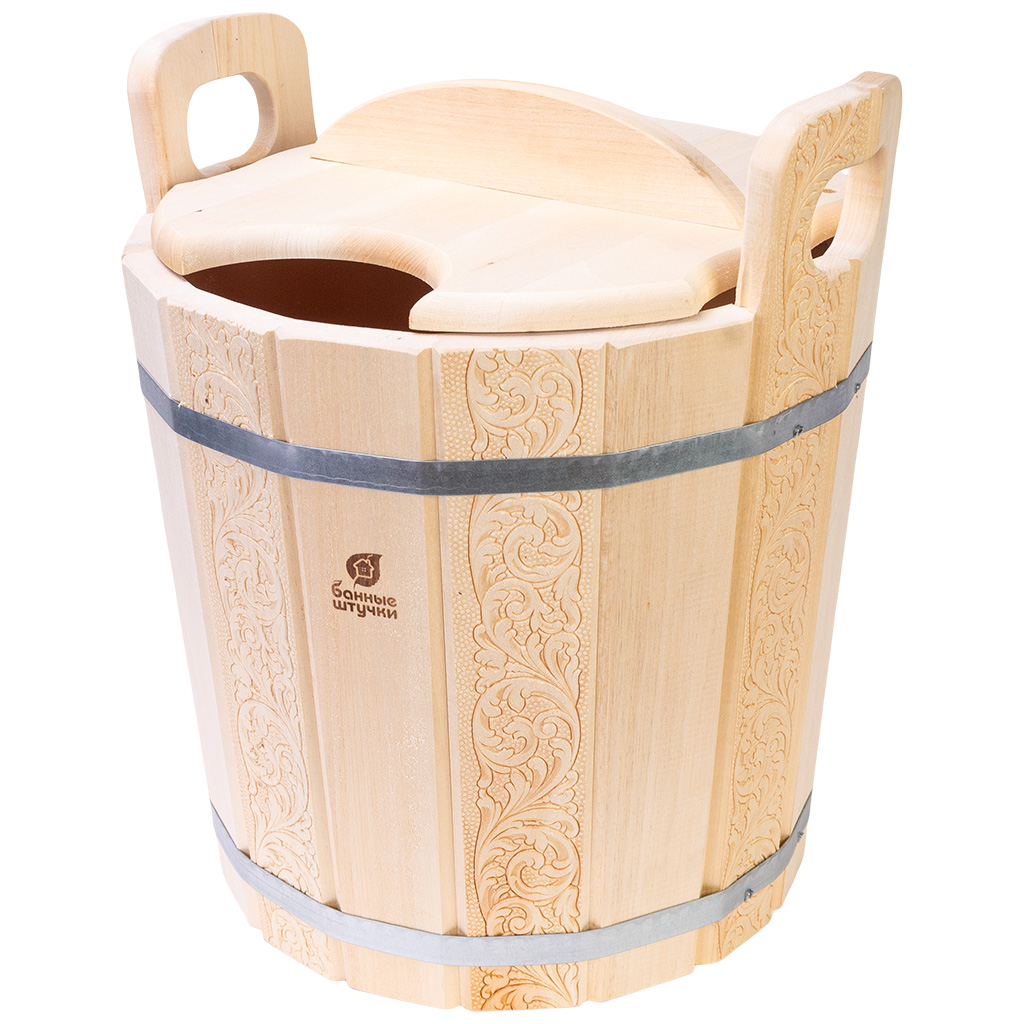 Запарник с крышкой Банные штучки, с пласмассовой вставкой, 14л