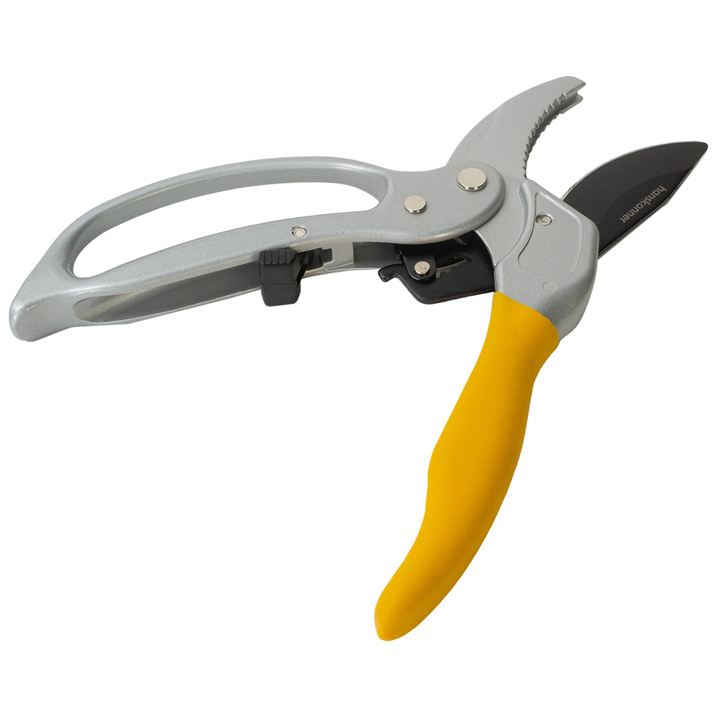 Секатор 205мм с храповым механизмом ал.ручка Hanskonner HK3012-07-20