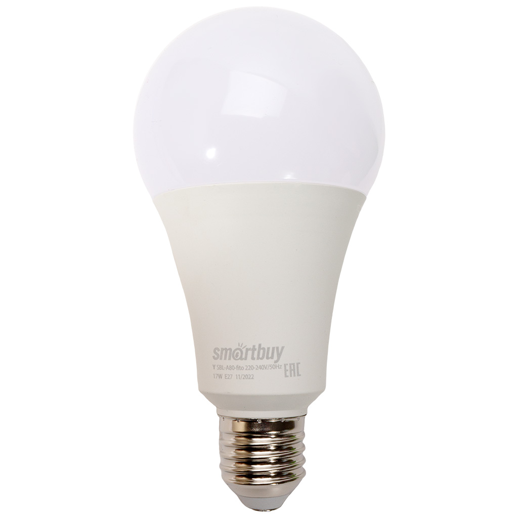 Лампа светодиодная для растений фито, Smartbuy, 17Вт, Е27