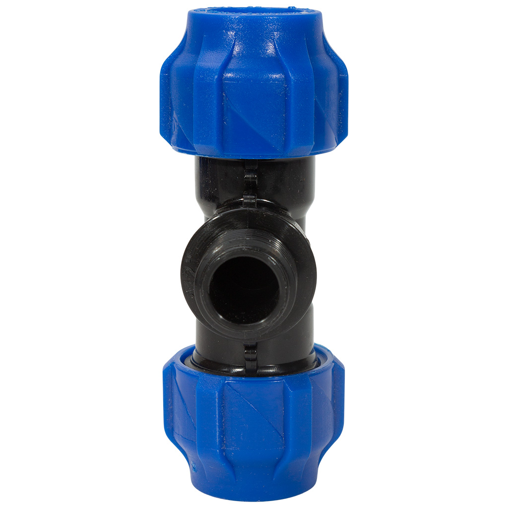 Тройник ПНД, ДУ20 х 1/2" х ДУ20, с наружной резьбой