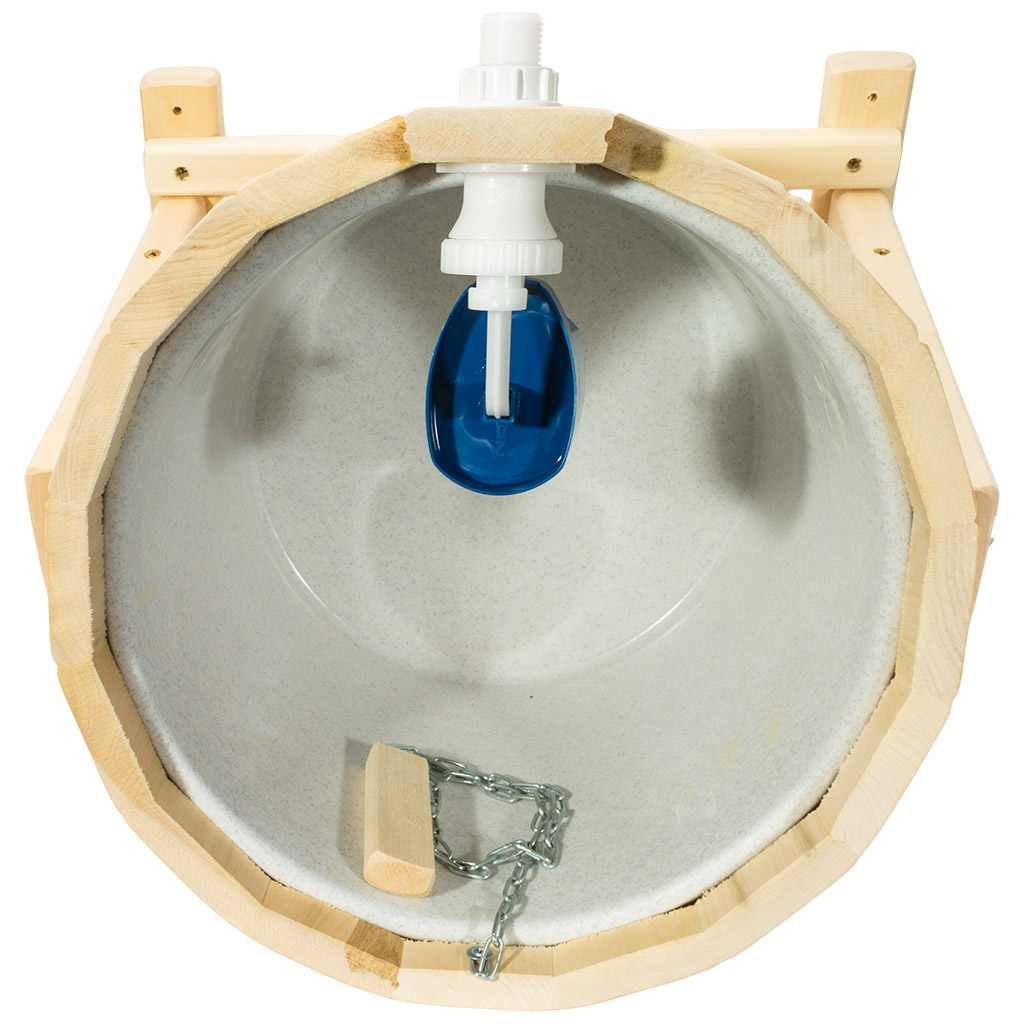 Обливное устройство для бани "Русская забава", с пластмассовой вставкой, липа, 15л