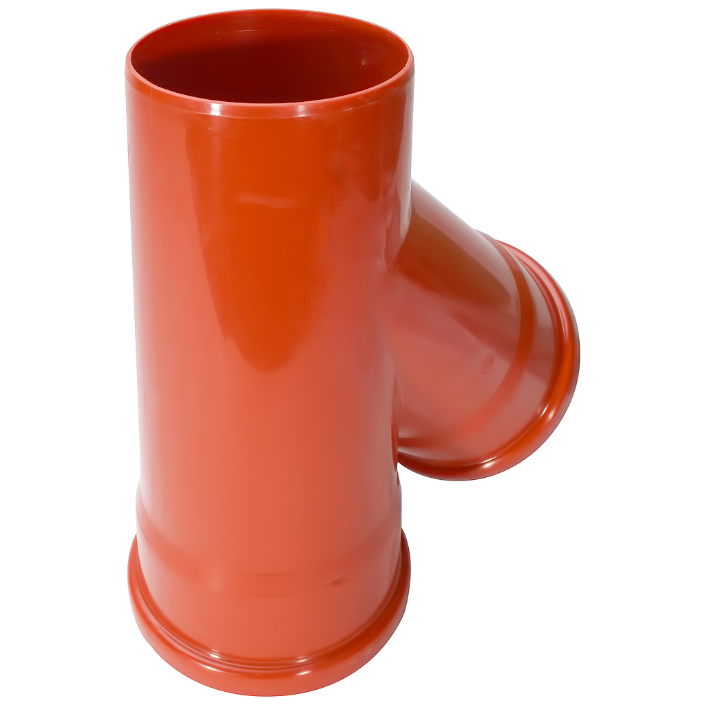 Тройник для наружной канализации d 110х110х110мм, угол 45°