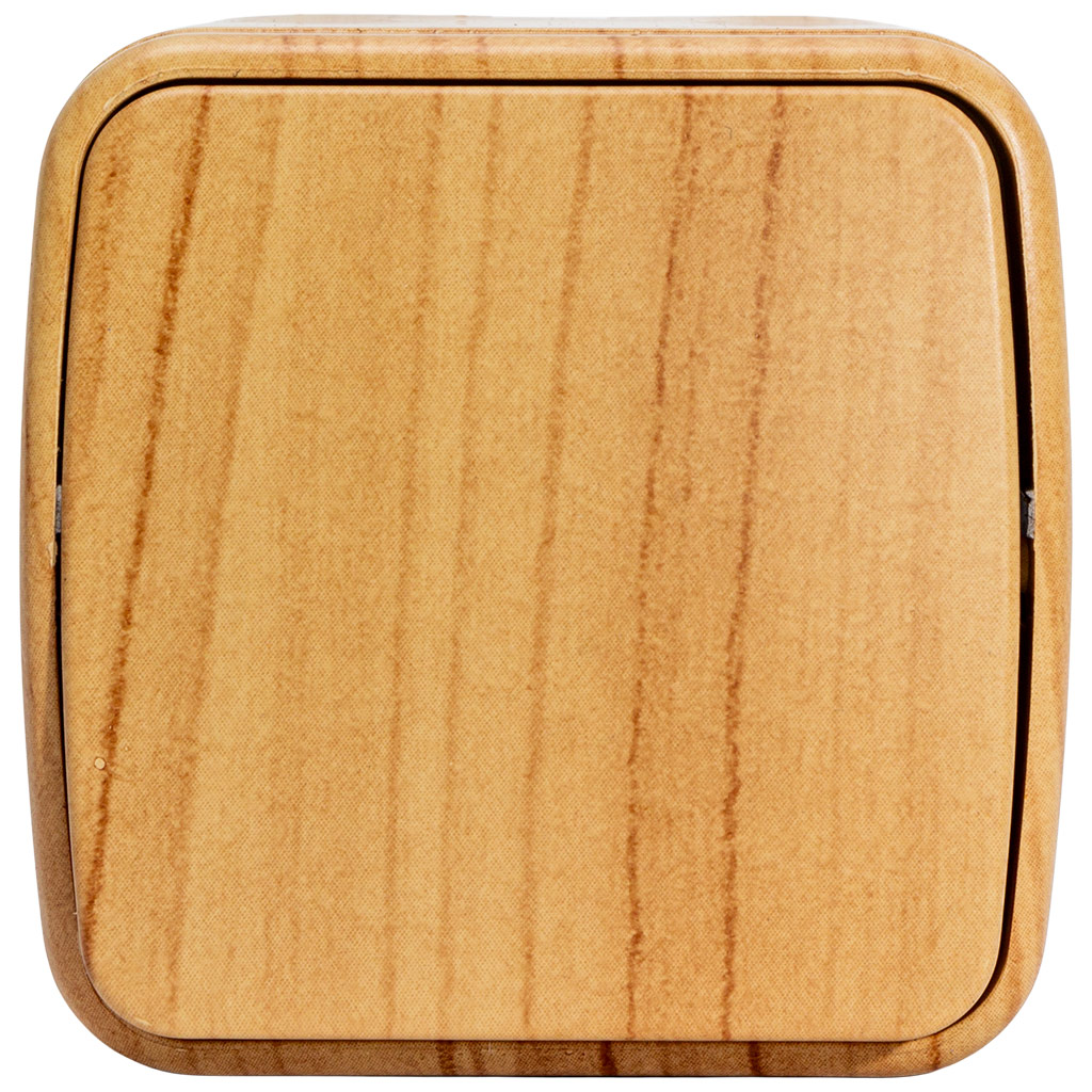 Выключатель открытой проводки EKF Минск, 1-клавишный, светлое дерево