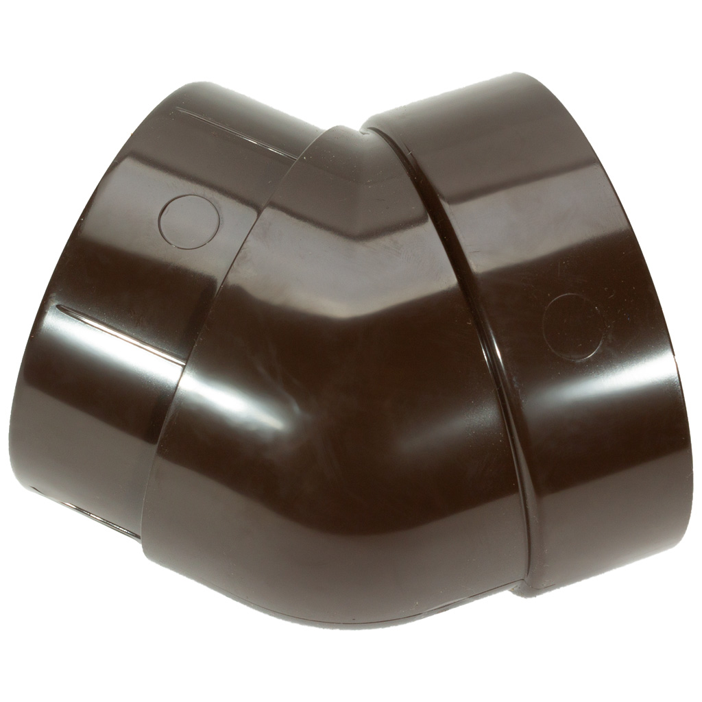 Колено водосточное Grand Line, 45 градусов, коричневый RR32