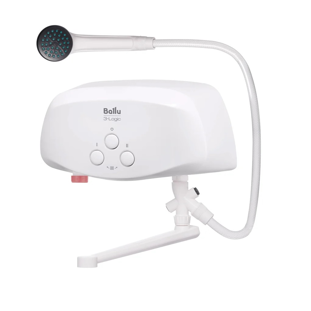 Водонагреватель электрический проточный Ballu, 3-Logic, TS, кран+душ