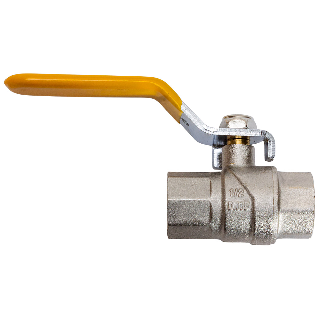 Кран газовый TIM, шаровый, 1/2'' г-г, рычаг