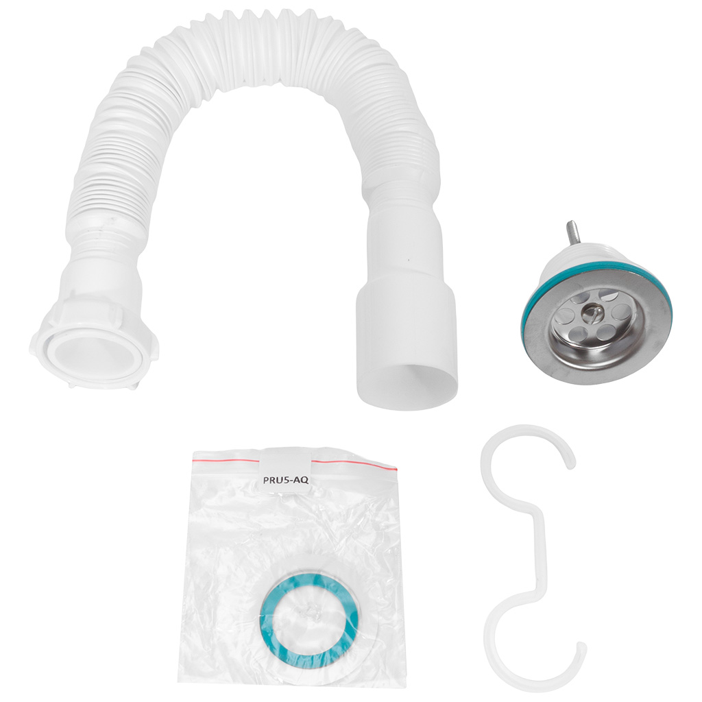 Сифон для мойки гофрироанный  Aquant, D40-40/50мм, L800мм