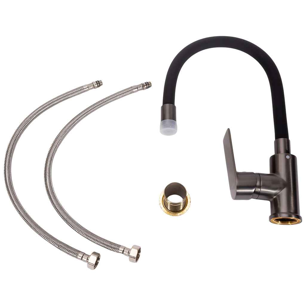 Смеситель для кухни Mixline ML33-098GR, графит