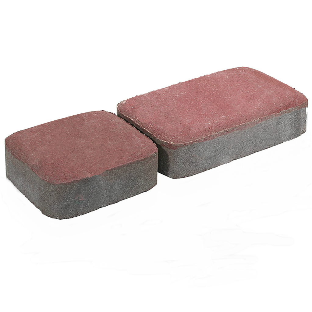 Плитка тротуарная прессованная "Старый город", Зенит Черноземье, 2 формы, красная, 40мм, 10.56м2/уп.