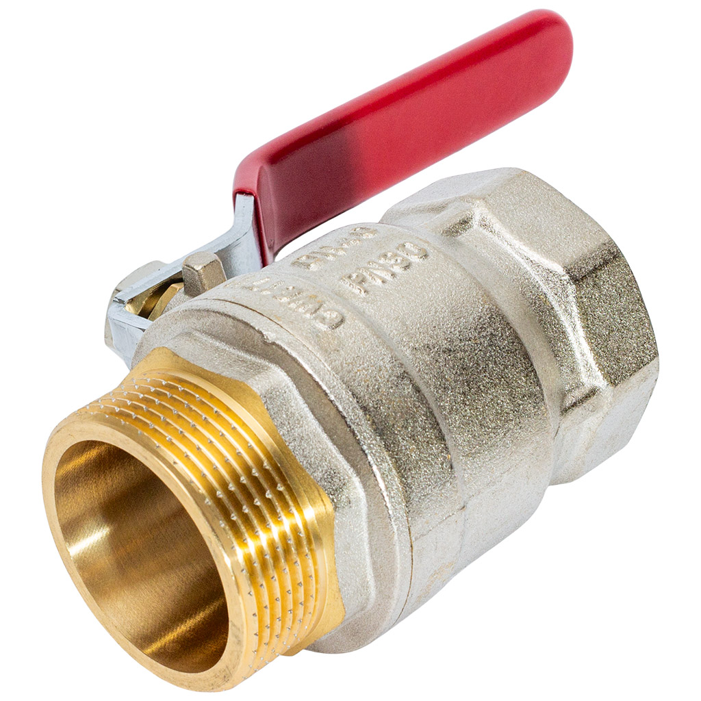 Кран шаровый для воды TIM, 1 1/2" г-ш, рычаг