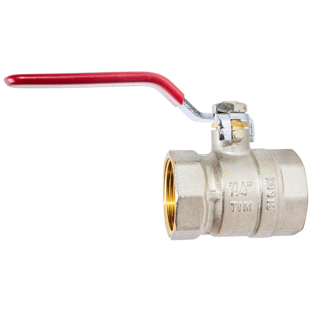 Кран шаровый для воды TIM, 1 1/4" г-г, рычаг
