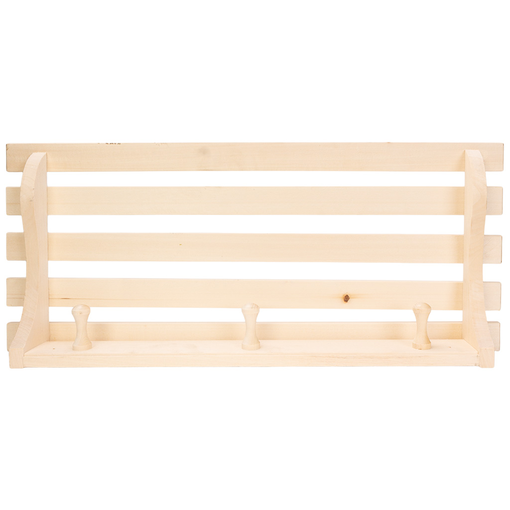 Полка большая с вешалкой Банные штучки, 3 рожка