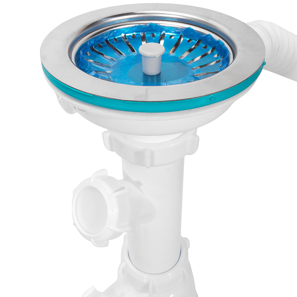 Сифон для мойки Aquant, выходом под стиральную машину, с переливом D40-40/50мм, L700мм