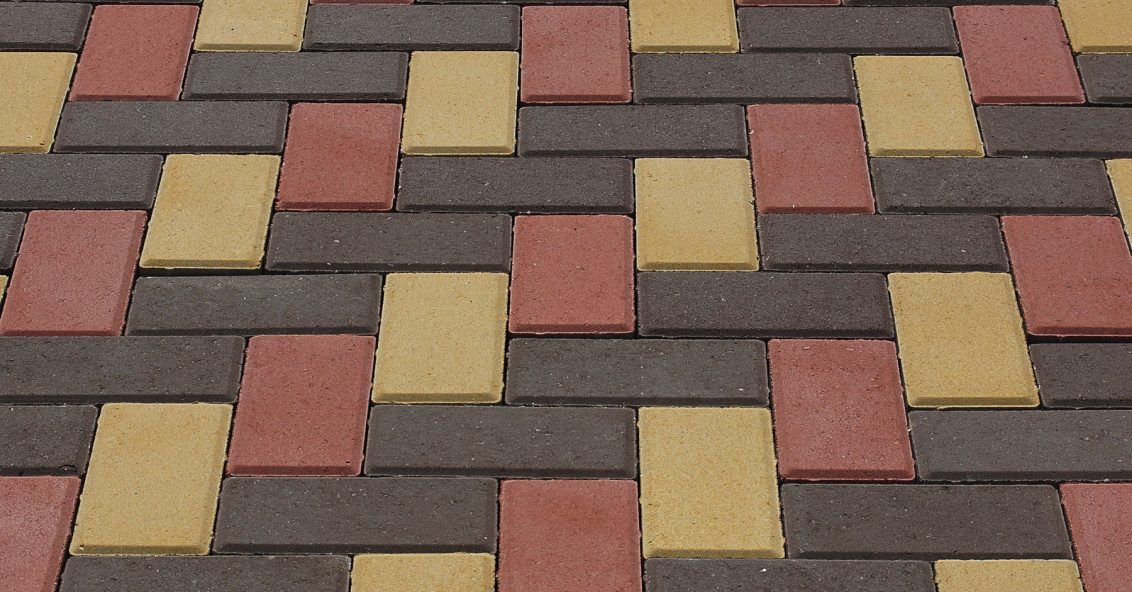 Плитка тротуарная прессованная "Брусчатка" коричневая, 60х100х200мм, штучно фото №3