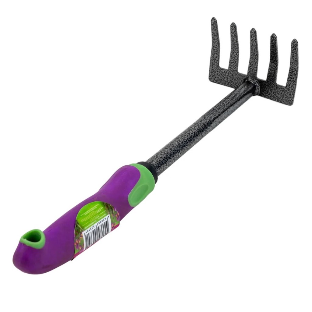 Грабли садовые мини Don Gazon, обрезиненная ручка, 5 зубьев, 300мм