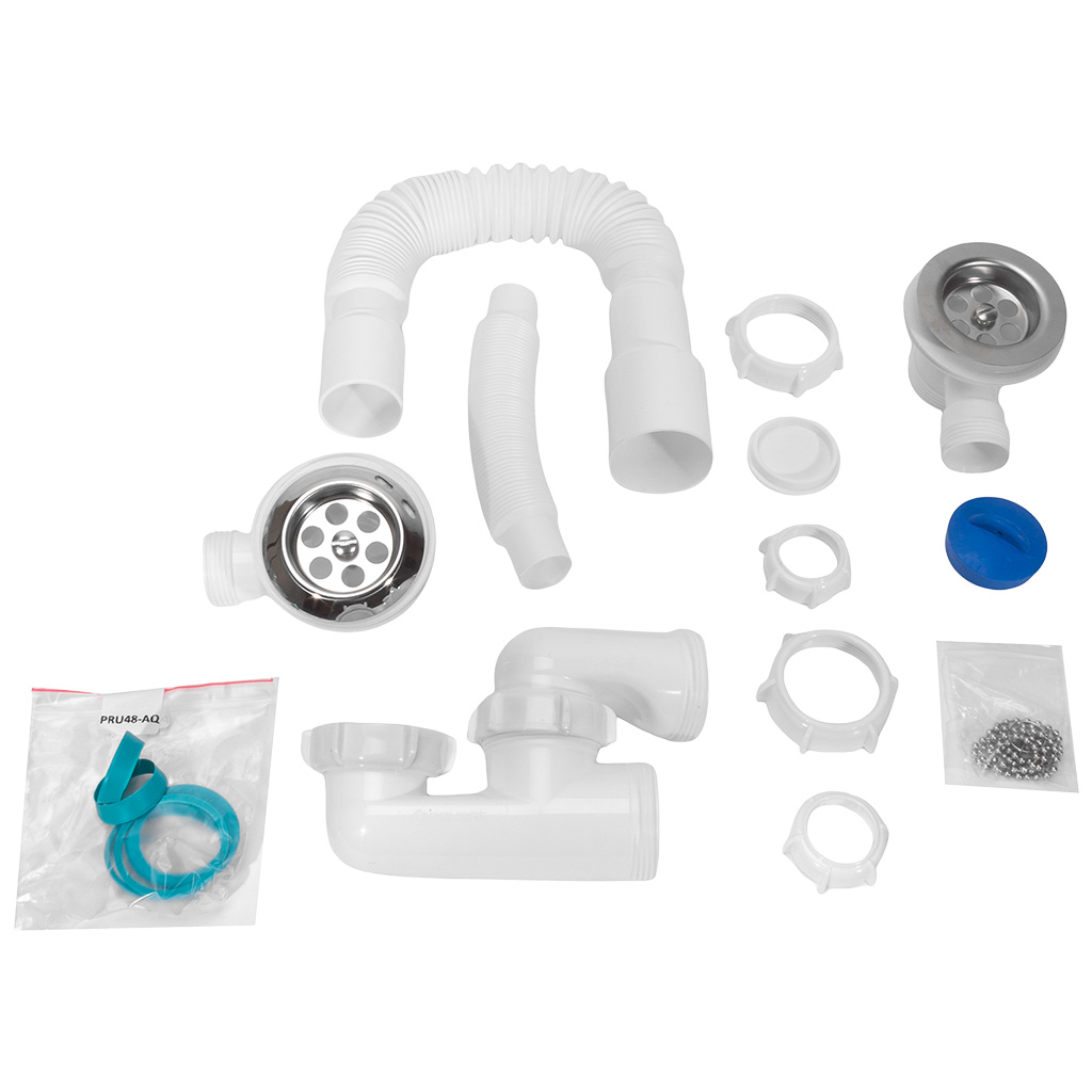 Сифон для ванны Aquant , регулируемый, с переливом, D40-40/50, L700мм