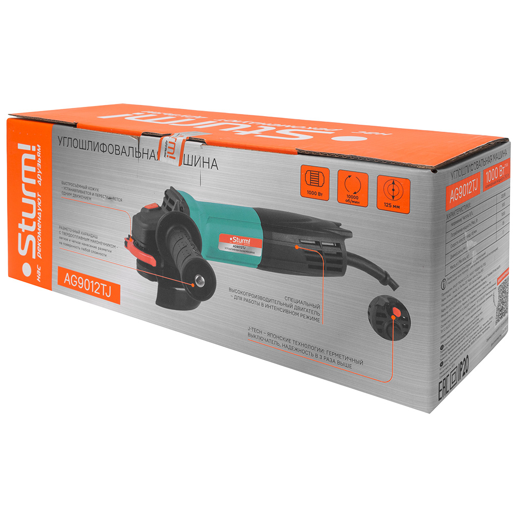 Углошлифовальная машина Sturm! AG9012TJ, d-125мм, 1000Вт