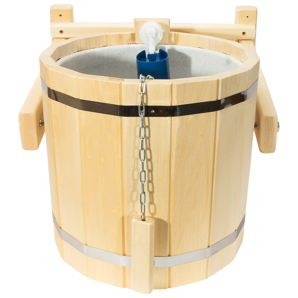 Обливное устройство для бани "Русская забава", с пластмассовой вставкой, липа, 15л