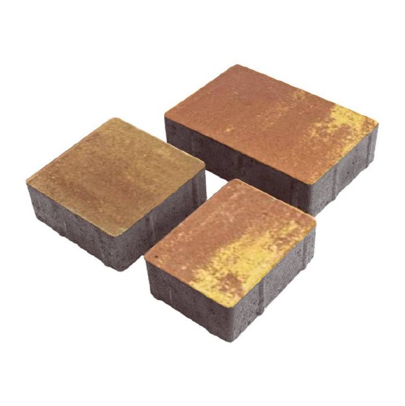 Плитка тротуарная прессованная "Европа", Зенит Черноземье, 3 формы, Золотая осень колор-микс, 40мм, 20.04м2/уп.