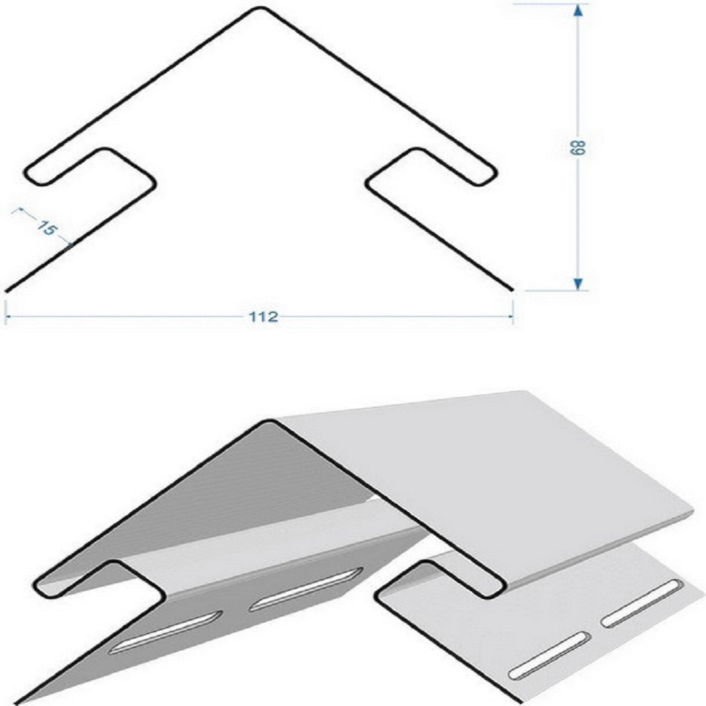 Угол наружный Дёке LUX, миндаль, 3000мм