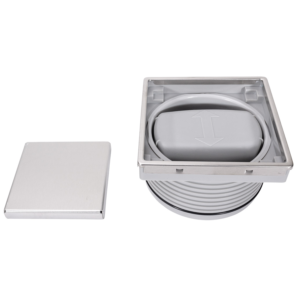 Трап Tim, вертикальный выпуск, для внутренней канализации D50мм, 150х150мм