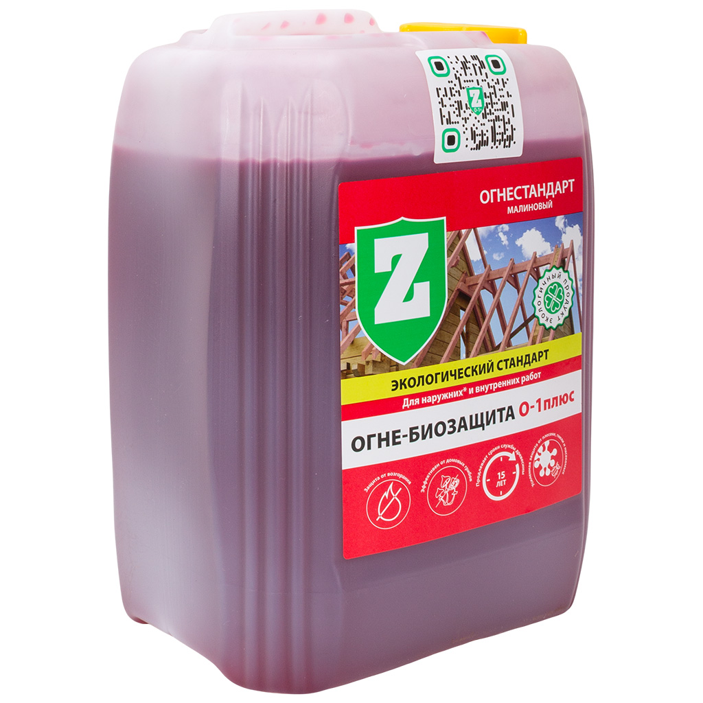 Антисептик Зелест О-1 плюс ОгнеБио,  малиновый, 5кг