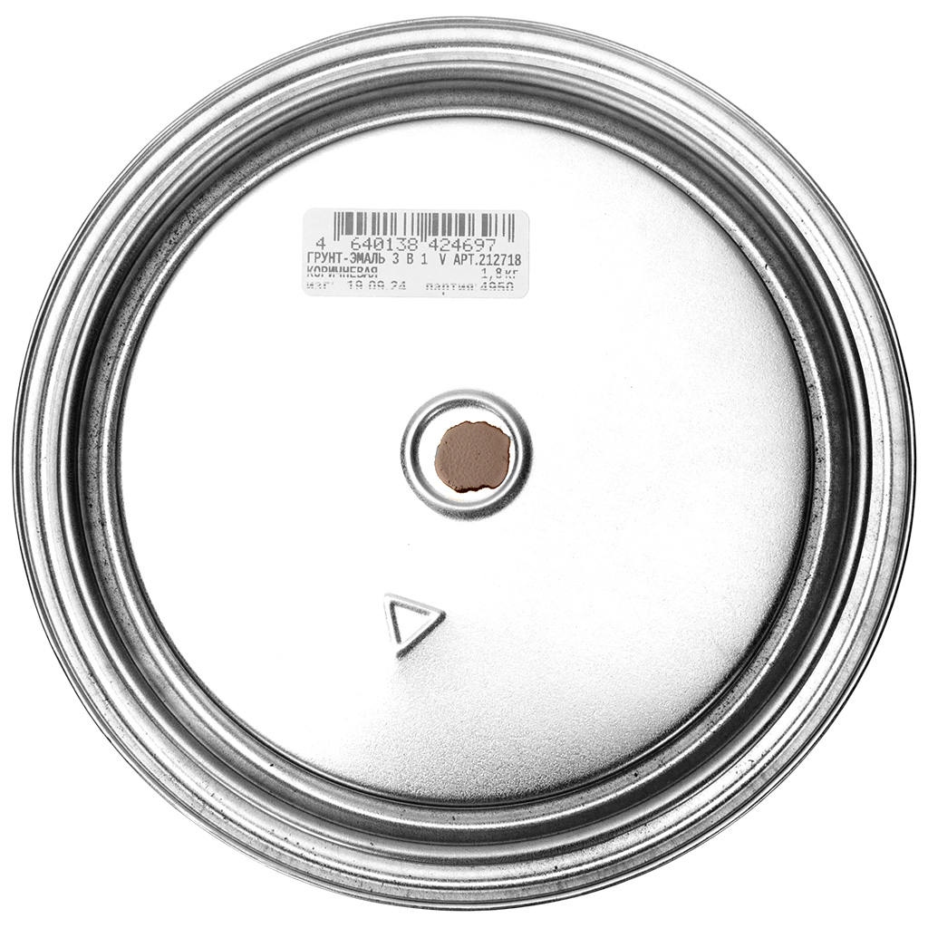 Грунт-эмаль "V" по ржавчине 3в1, коричневая, 1,8кг