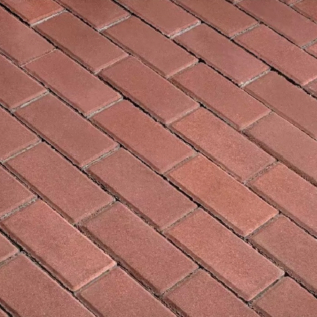 Плитка тротуарная прессованная "Брусчатка", ЯрСтрой, 60х100х200мм, красная, 13.2м2/660шт