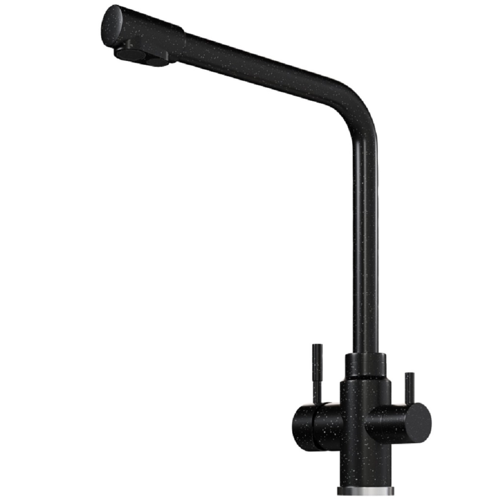 Смеситель для кухни Mixline ML-GS13, с фильтром для питьевой воды, черный