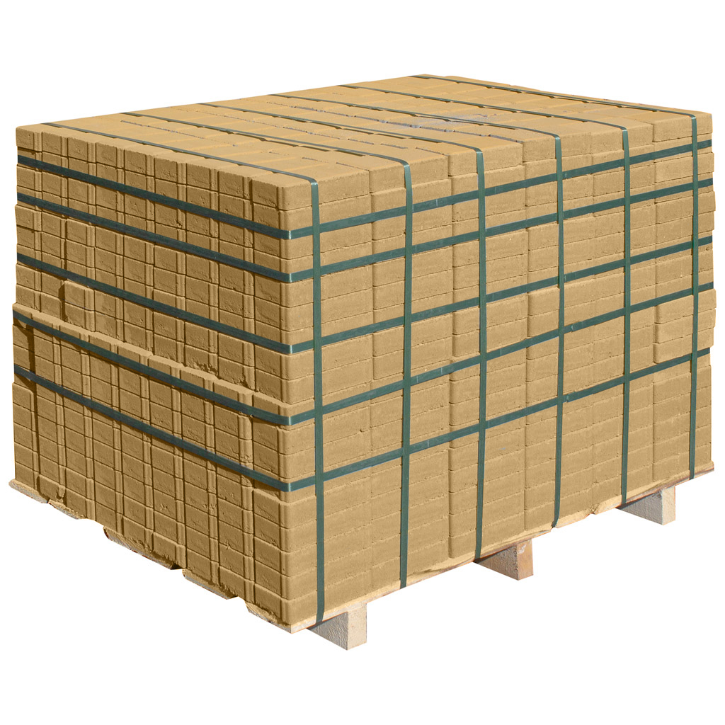 Плитка тротуарная прессованная "Брусчатка", ВКСМ, 40х100х200мм, желтая, 18м2/900шт.