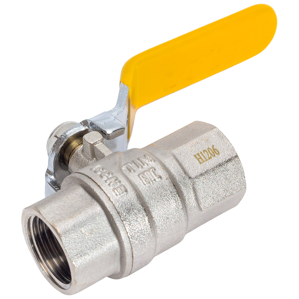 Кран газовый TIM, шаровый, 1/2'' г-г, рычаг