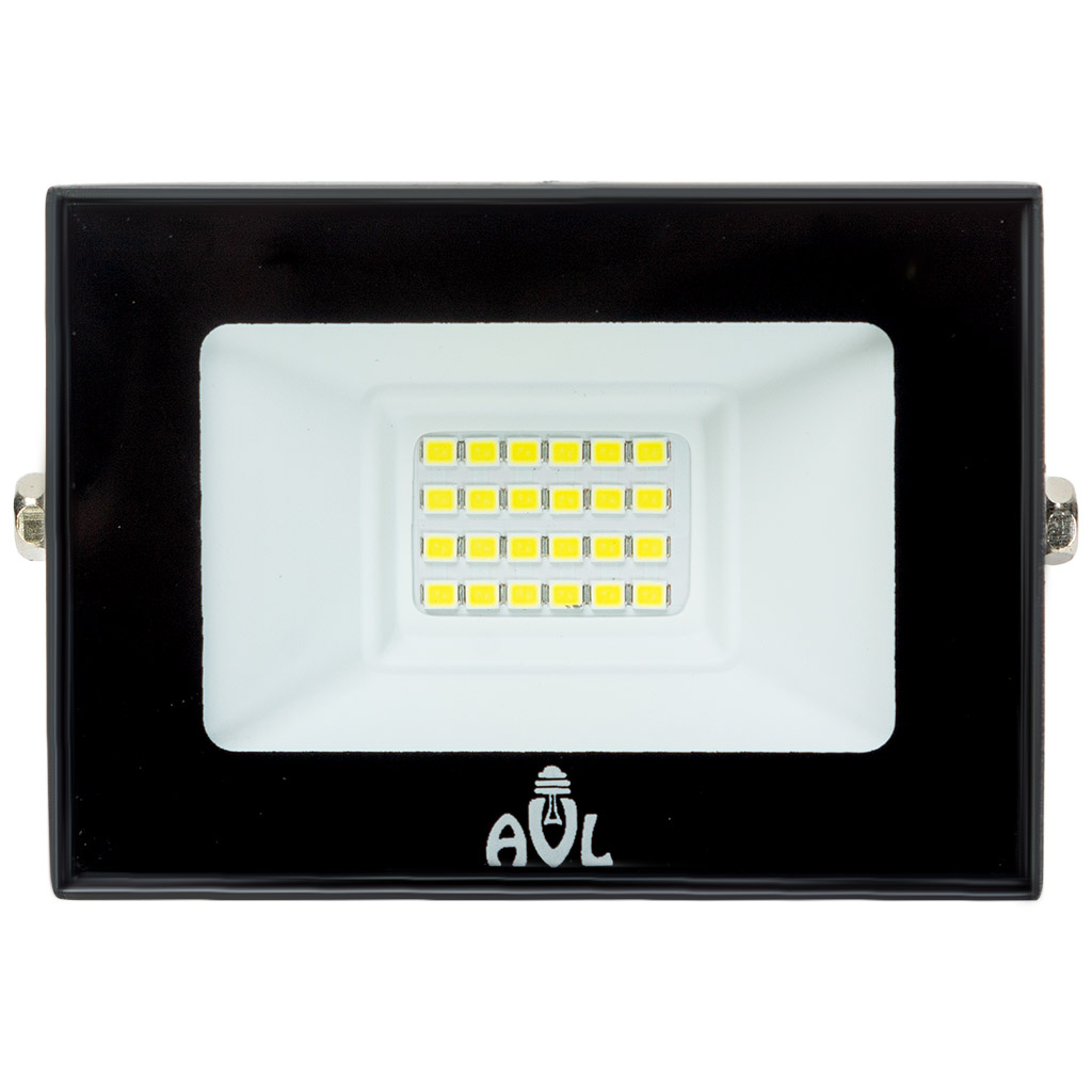 Прожектор светодиодный AVL, 20Вт, 6500K, IP65, черный