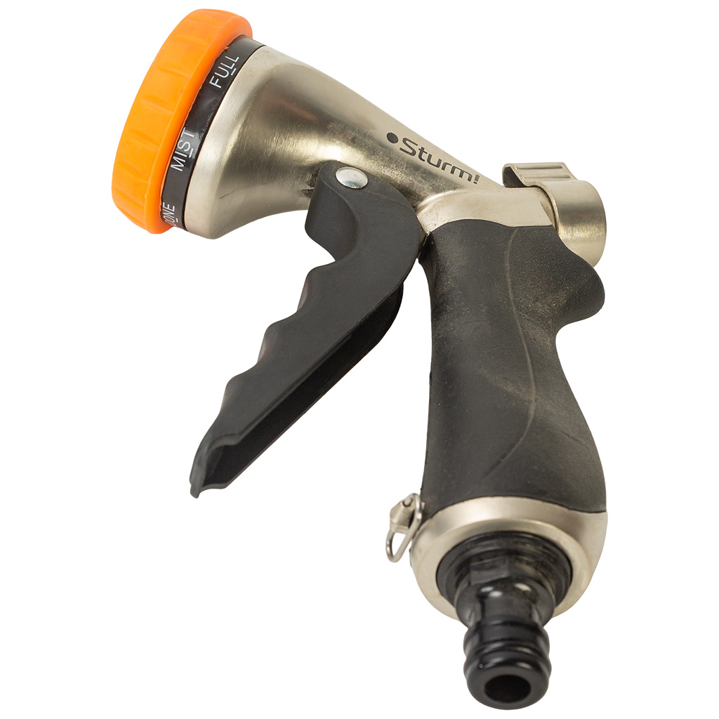 Пистолет-распылитель Sturm! 3015-17-01ZB, цинковая форсунка, корпус с резиновым покрытием, 7 режима