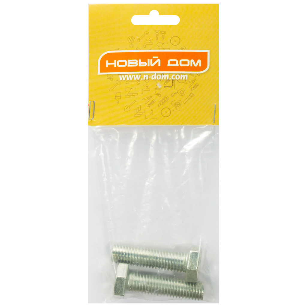 Болт с шестигранной головкой М 14 х 50, оцинкованный, 2 шт/упак