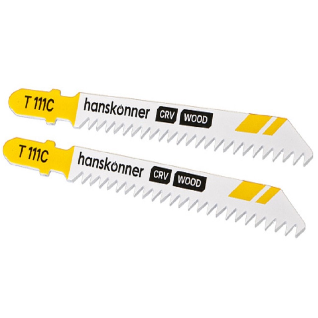 Пилки для электролобзика Hanskonner, по дереву, 2шт