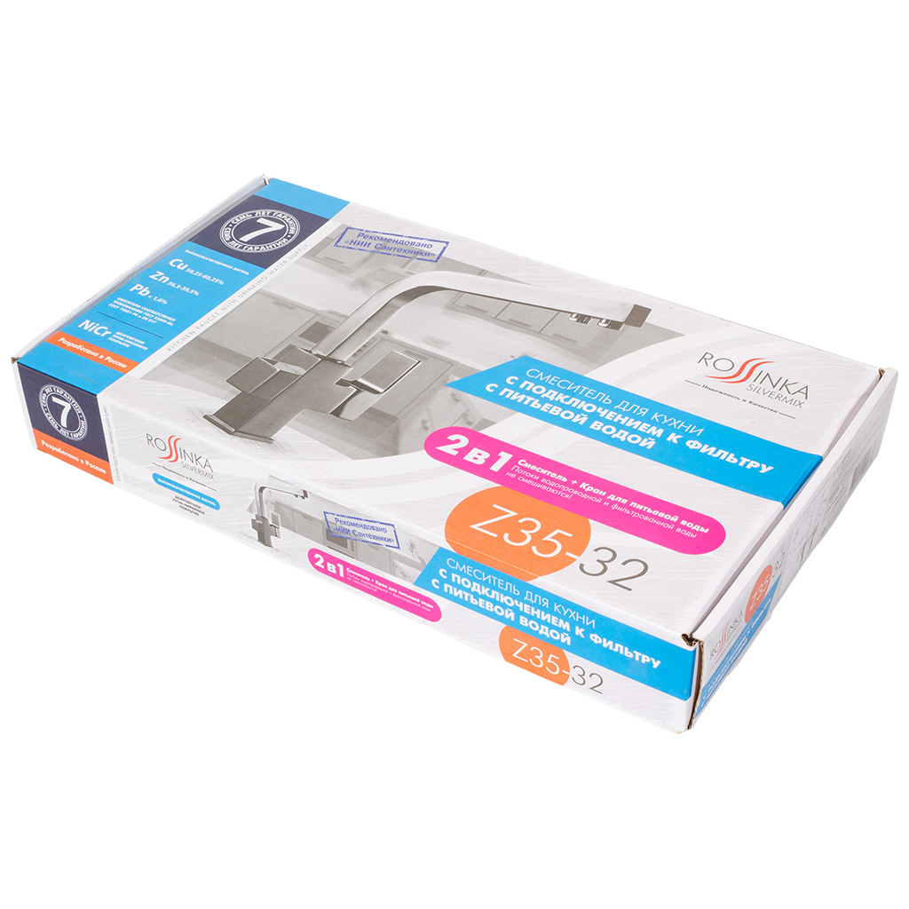 Смеситель для кухни Rossinka Z35-32, с фильтром для питьевой воды