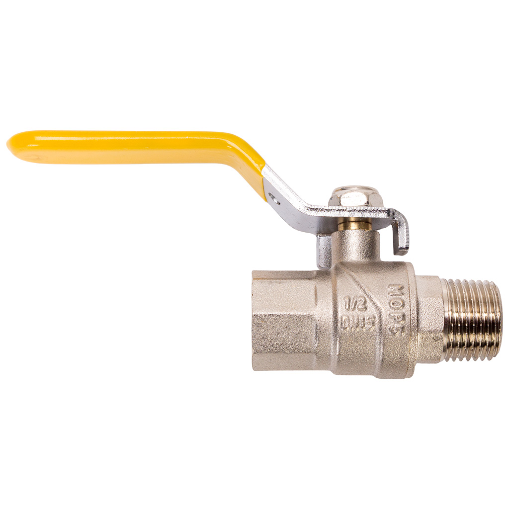 Кран газовый TIM, шаровый, 1/2'' г-ш, рычаг