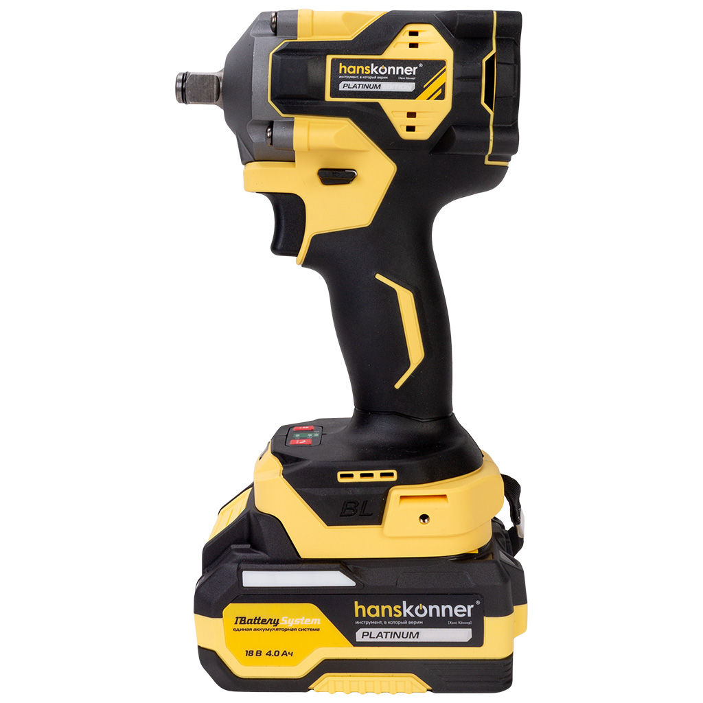 Гайковерт бесщеточный, ударный Hanskonner HCD20420BLC, 18В