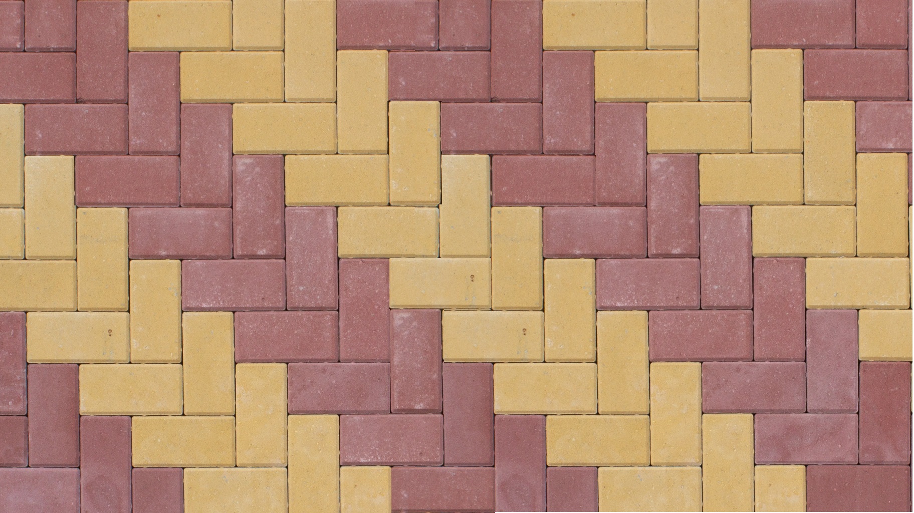 Плитка тротуарная прессованная "Брусчатка", желтая, 40х100х200мм, (19.44м2/972шт/уп) фото №2