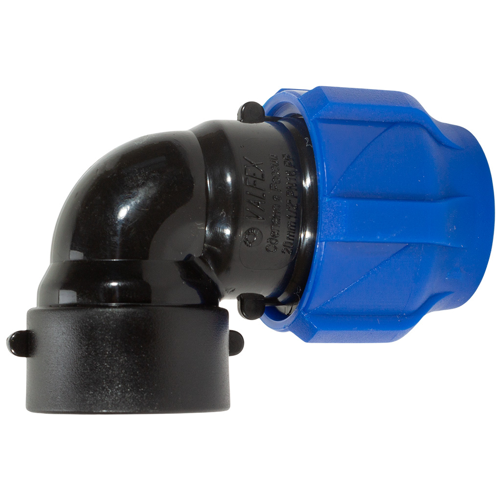 Отвод ПНД, ДУ20 х 1/2", с внутрненней резьбой