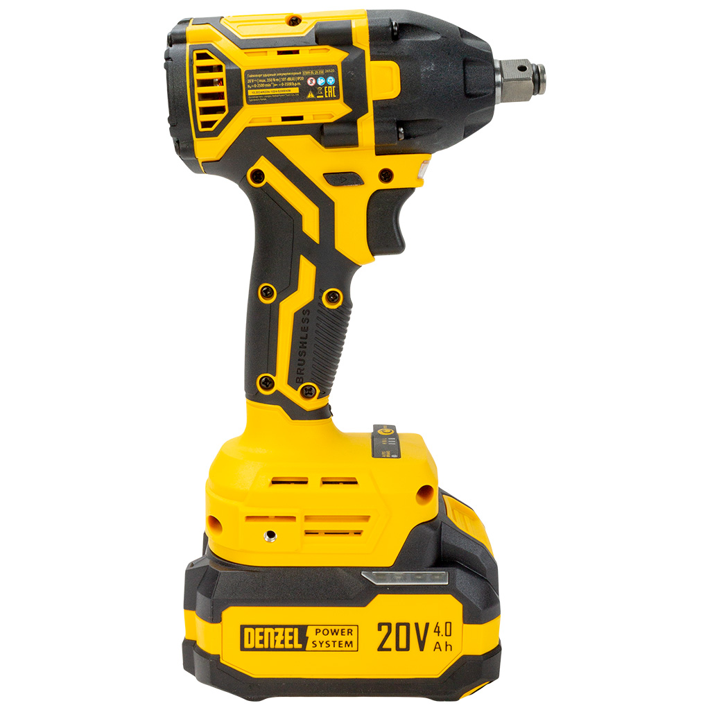 Гайковерт ударный бесщет 20В, Denzel CIWH-BL-20-350