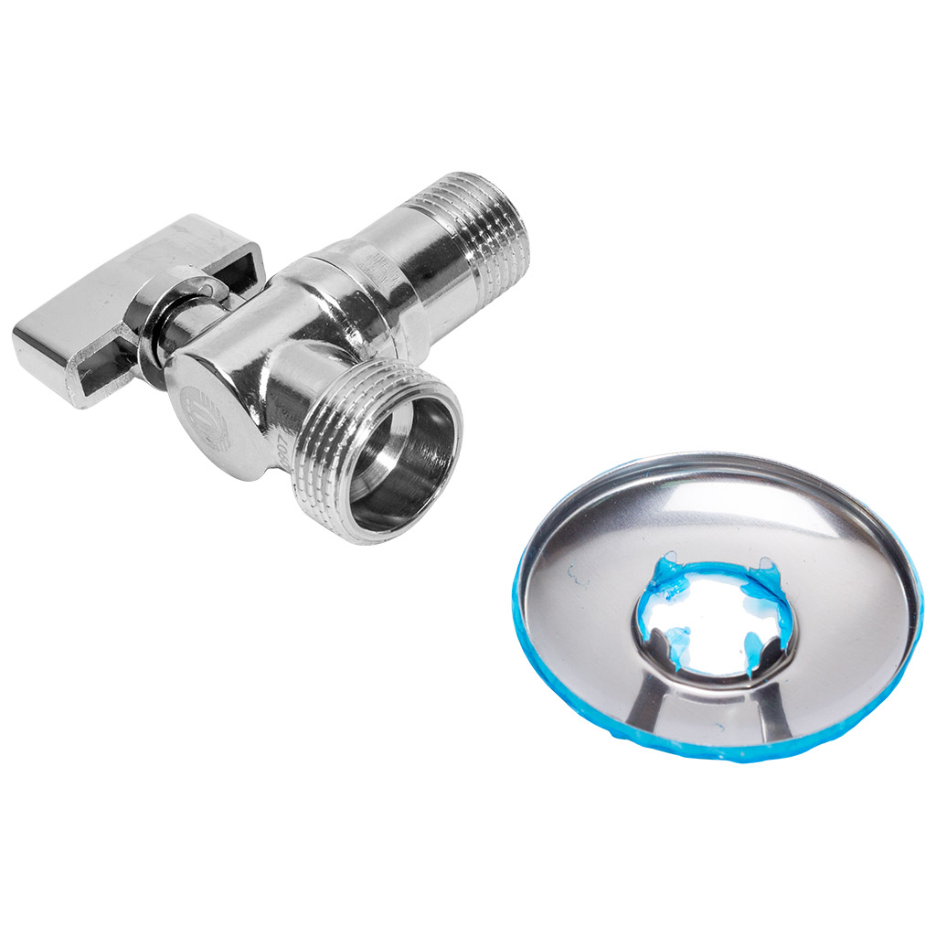 Кран шаровый для воды TIM, 1/2" х 3/4" ш-ш, угловой