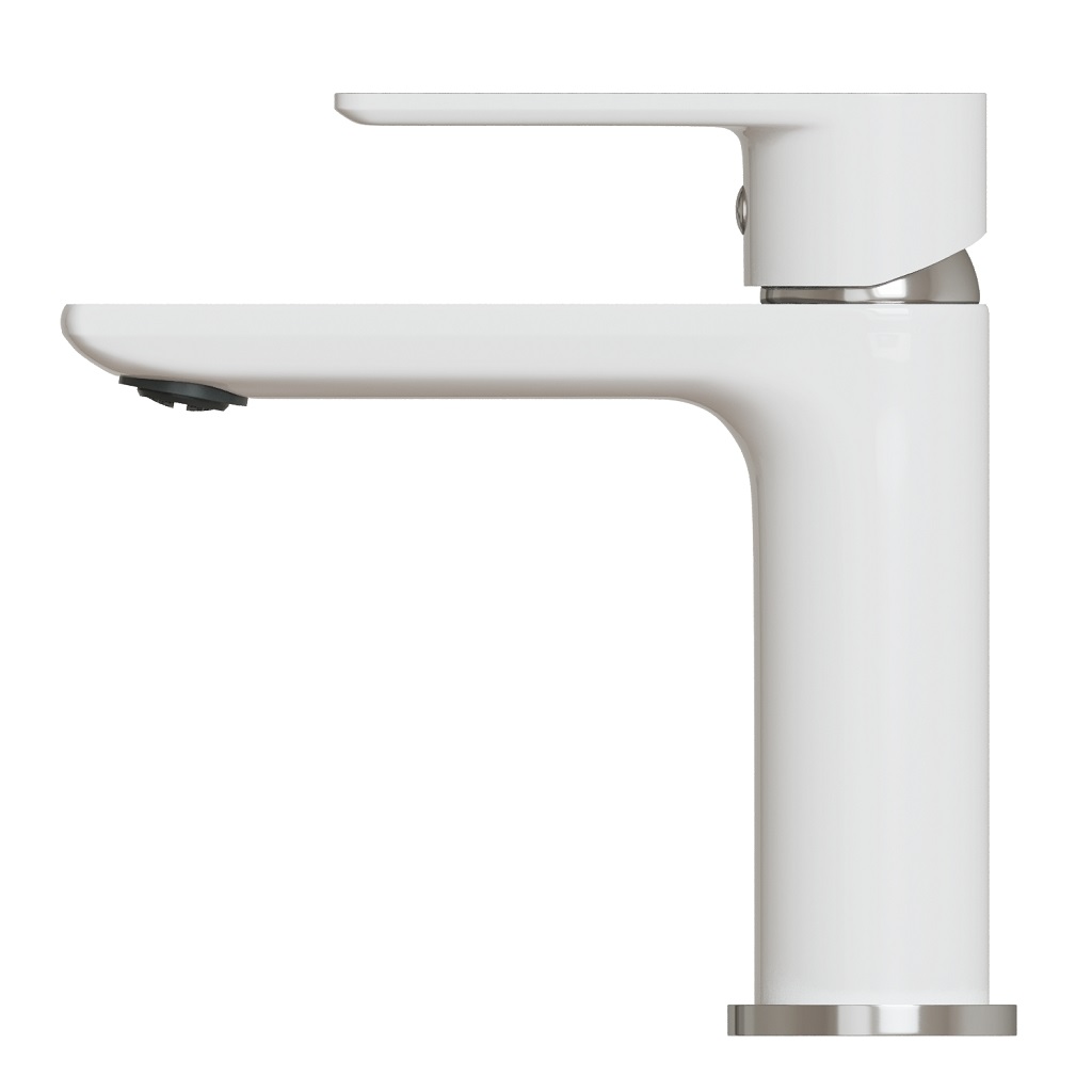 Смеситель Mixline City white ML33-04, для умывальника, белый/хром