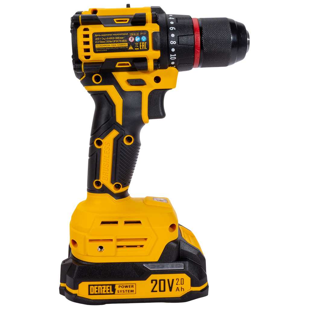 Дрель-шуруповерт аккум. 20В, Denzel CDH-BL-20