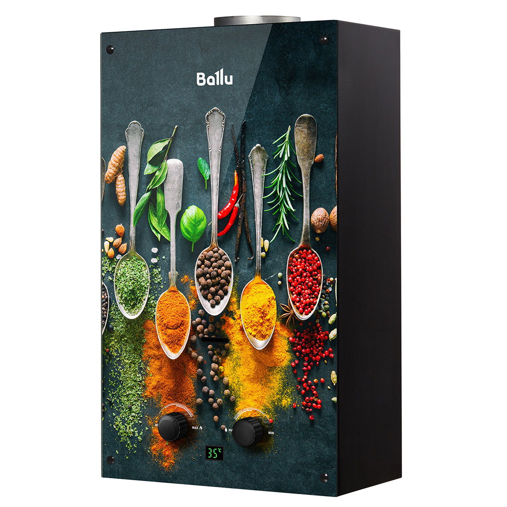 Колонка газовая Ballu GWH 10 Fiery Glass Curry, 20 кВт