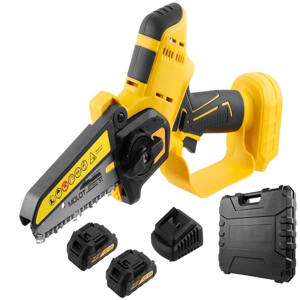 Пила аккумуляторная цепная Molot MMS 1805XLT Lite SET, 18Вт, 2 АКБ + кейс