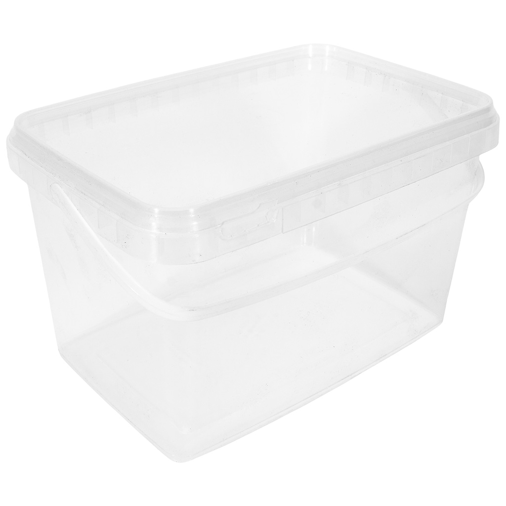 Контейнер-ведро прямоугольное с крышкой, полипропилен, 2л
